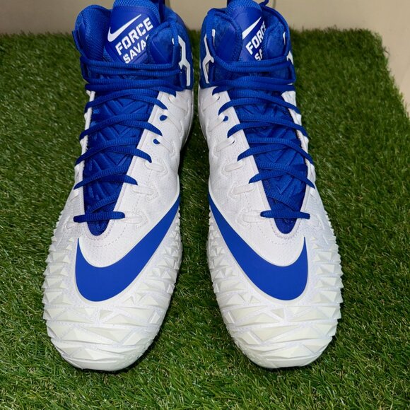 Nike Force Savage Pro Elite TD Football Cleats Blue White AJ6605-106 Size 15 NEW main image 5
